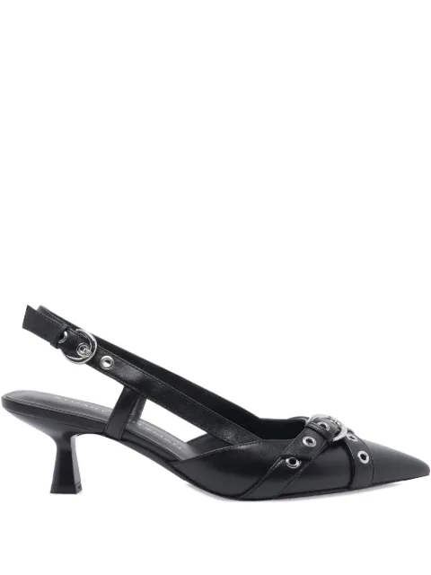 Stuart Weitzman 50mm leather heeled pumps Black SL535SUPERMOTOSLINGBACK50LARBLK