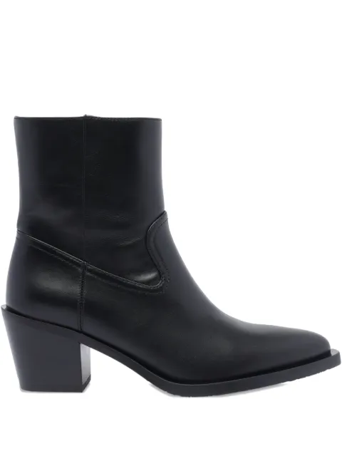 Stuart Weitzman 65mm leather cowboy boots Black SK310TATEBOOTIESLC