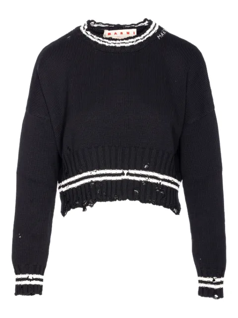 Marni distressed-effect jumper Black GCMD0276Q2UFC652