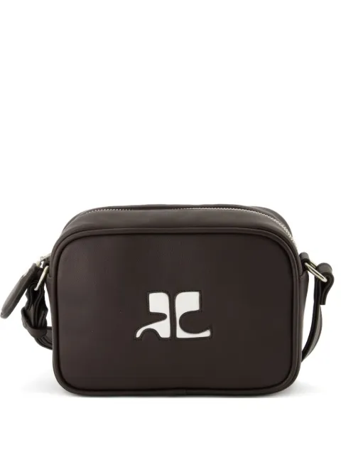Courrèges Reedition leather messenger bag Brown 321GSA005CR0010