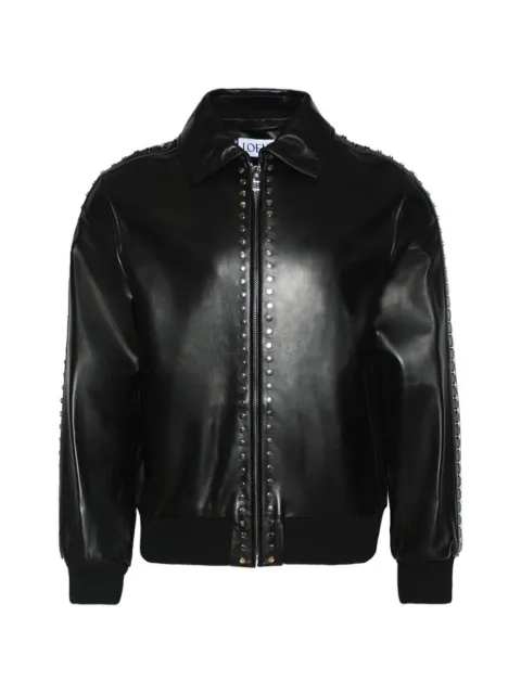 LOEWE studded leather bomber jacket Black H526Y34L62