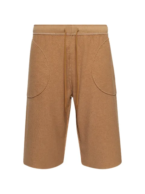 MM6 Maison Margiela drawstring patch shorts Brown SH0MU0019M25014