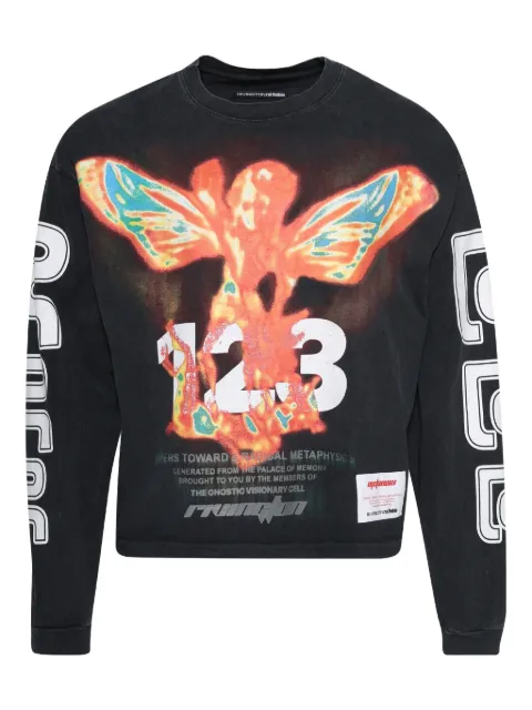 RRR123 long-sleeve graphic T-shirt Black ITLTLS08