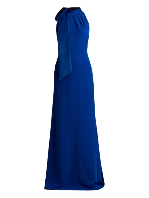 Tadashi Shoji halterneck maxi dress Blue CY23521LMB