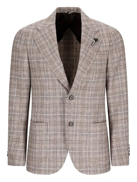 Lardini checked two-button jacket Neutrals IT534AVITSK61546