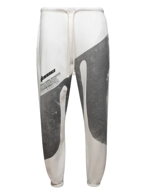 RRR123 Paraclete graphic-print sweatpants White PARCSP95