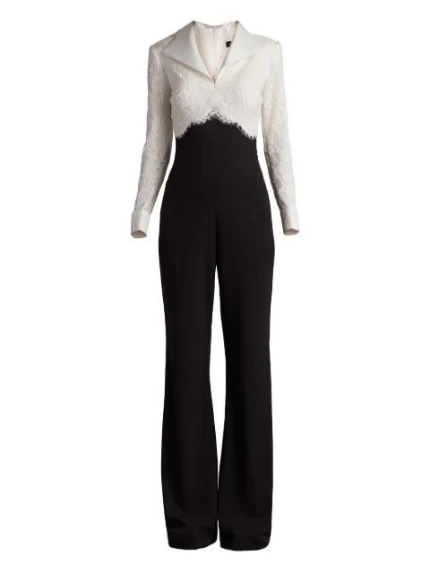 Tadashi Shoji lace-panel jumpsuit White AYV22896Y