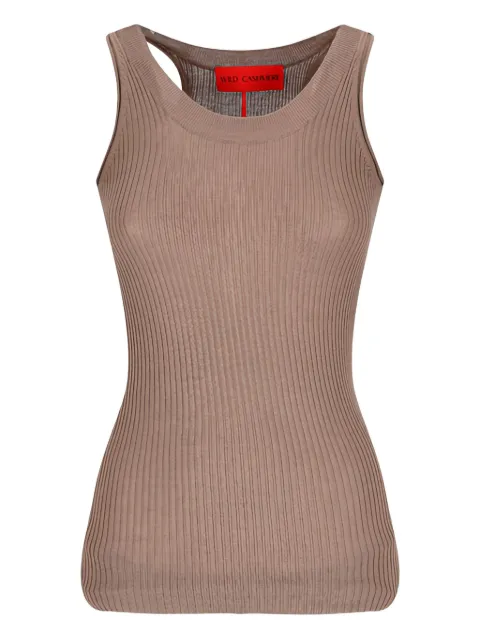 Wild Cashmere ribbed tank top Brown 230WJULIE