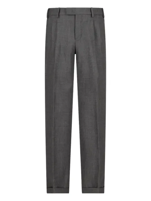 PT Torino pleated-cuffed trousers Grey COAFMAZB0CL1MR41