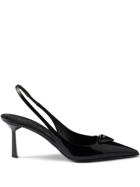 Prada slingback patent leather pumps Black 1I901MFDD75XUW