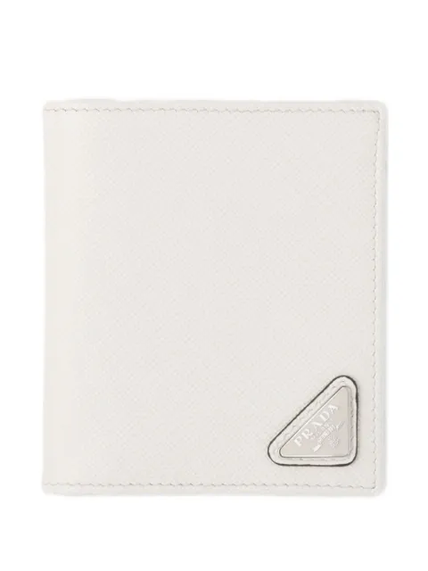 Prada triangle-logo Saffiano leather wallet White 2MO004QHH