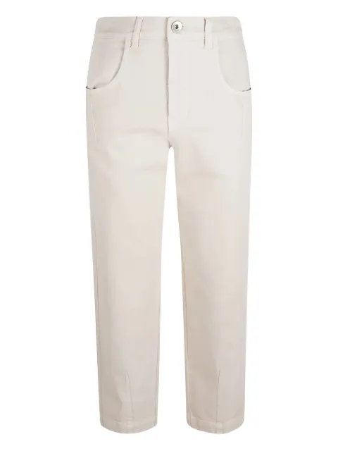 Eleventy patch-pocket trousers White L80PANI21TET0G00702