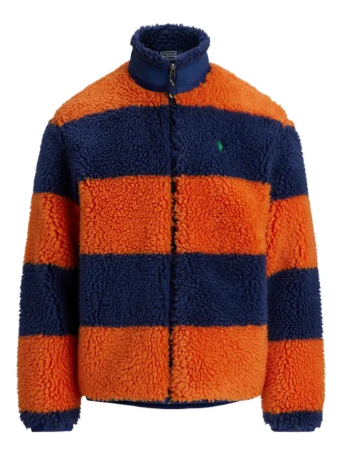 Polo Ralph Lauren striped fleece jacket Orange 710981394004