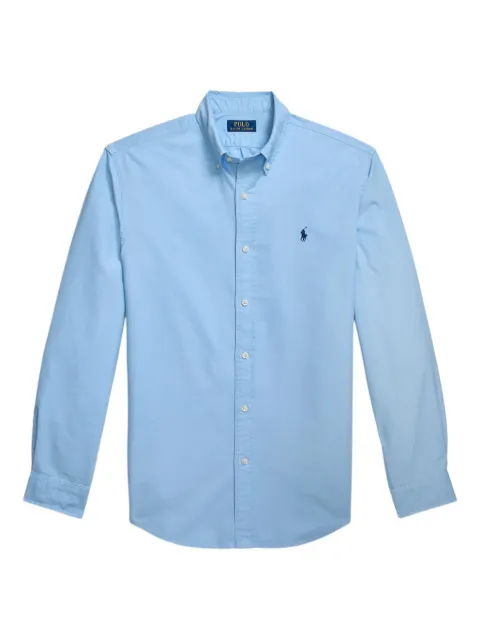 Polo Ralph Lauren garment-dyed oxford shirt Blue 710805564061