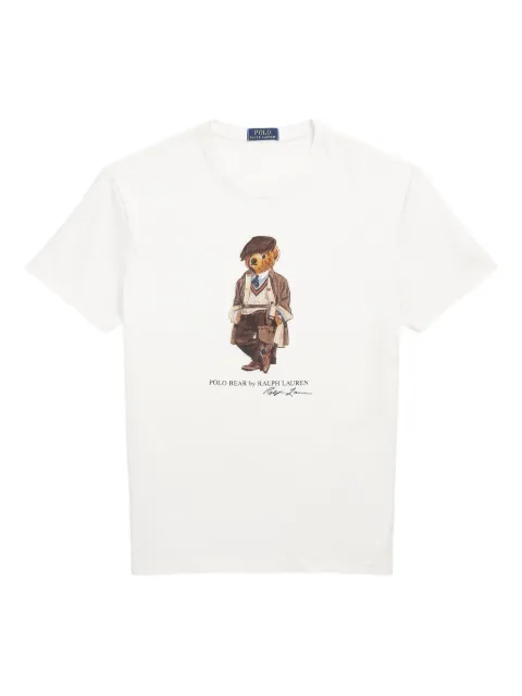 Polo Ralph Lauren bear-motif slim-fit T-shirt White 710P00085001