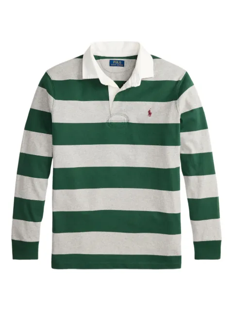 Polo Ralph Lauren striped-pattern long-sleeve polo shirt Green 710717116052