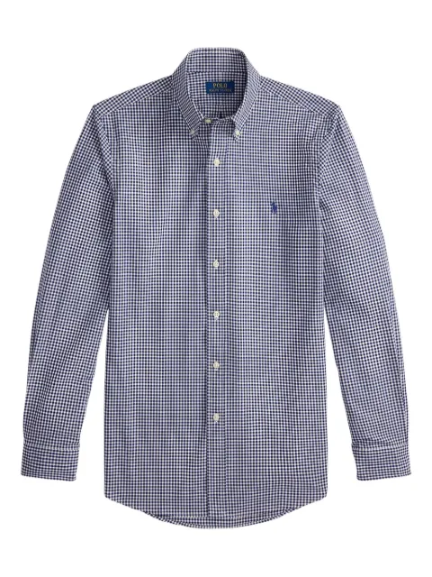 Polo Ralph Lauren gingham long-sleeved shirt Blue 710929347019