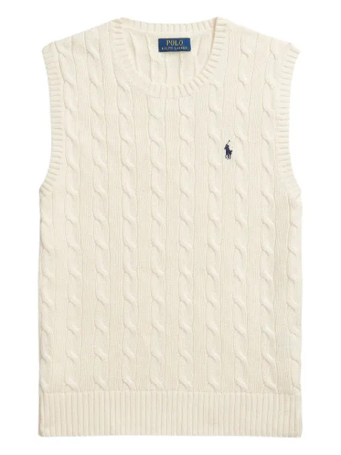 Polo Ralph Lauren cable-knit cotton sweater vest White 710979113003