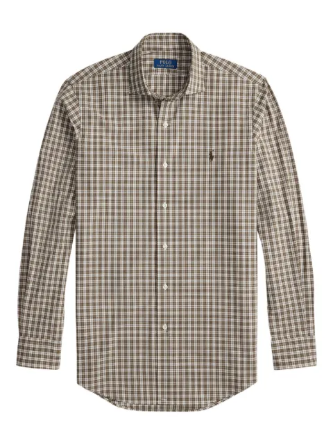 Polo Ralph Lauren check-patterned long-sleeve shirt Brown 710974534004