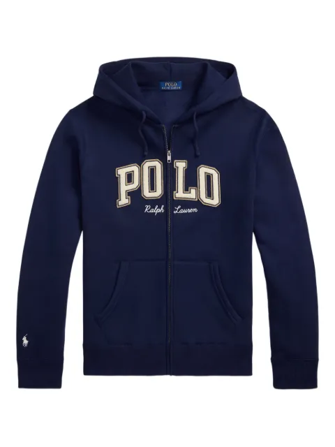 Polo Ralph Lauren logo-embroidered zip-up hoodie Blue 710981151002
