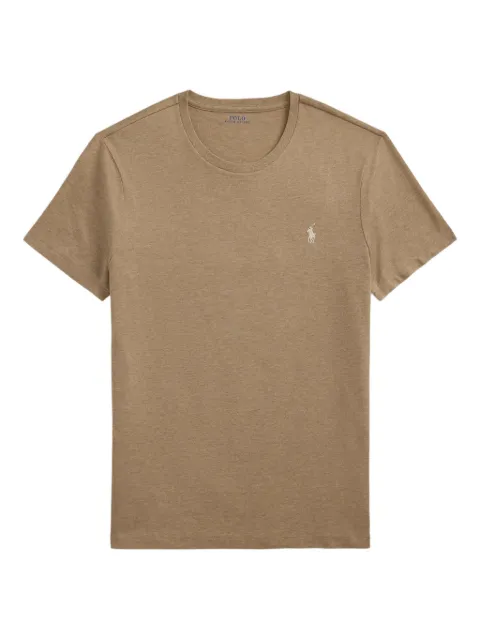 Polo Ralph Lauren logo-embroidered cotton T-shirt Brown 710671438286