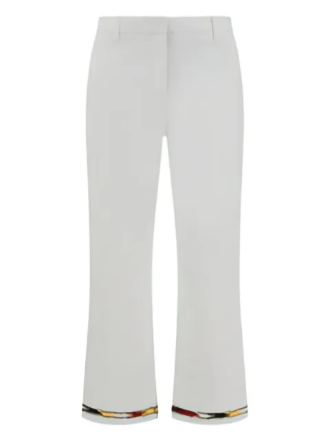 True Royal embroidered trousers White T152TRF07