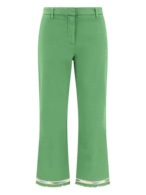 True Royal frayed-hem trousers Green T152TRF07017