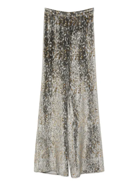 Forte Forte animal-patterned wide-leg trousers Grey 14358MYPANTS
