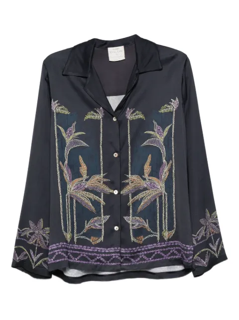 Forte Forte embroidered floral shirt Blue 14408MYSHIRT