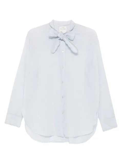 Forte Forte bow-collar cotton shirt Blue 14386MYSHIRT