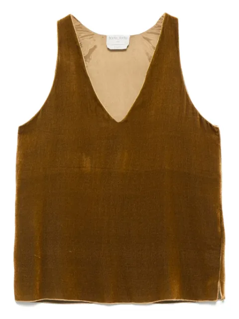 Forte Forte velvet V-neck top Green 14347MYTOP