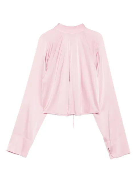 Forte Forte lace-up cropped blouse Pink 14375MYSHIRT