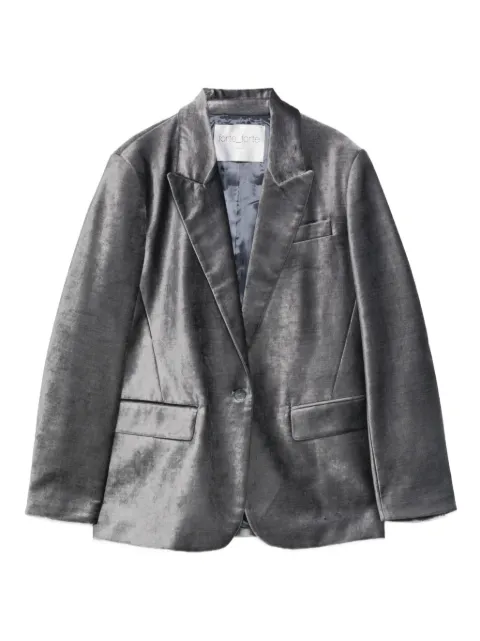 Forte Forte velvet single-breasted blazer Grey 14341MYJACKET