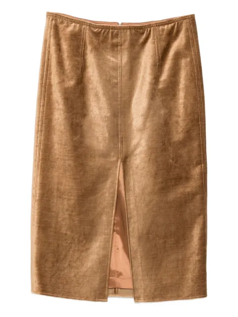 Forte Forte velvet split skirt Gold 14343MYSKIRT