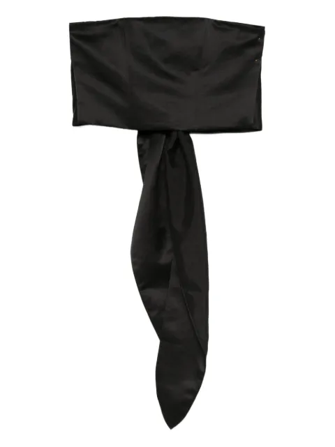 Forte Forte tie-fastening bandeau top Black 14362MYTOP