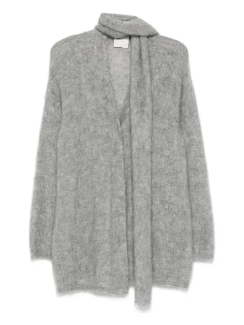 Forte Forte scarf-detailed cardigan Grey 14438MYKNIT
