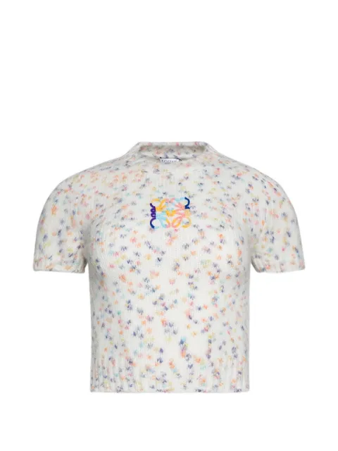 LOEWE short-sleeve knitted top White S359Y55K26