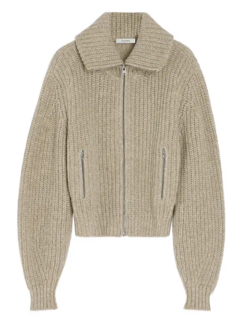 LEMAIRE ribbed-knit zip-up cardigan Neutrals OW1186LK1029