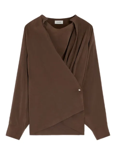 LEMAIRE twisted pleat blouse Brown TO1081LF1308