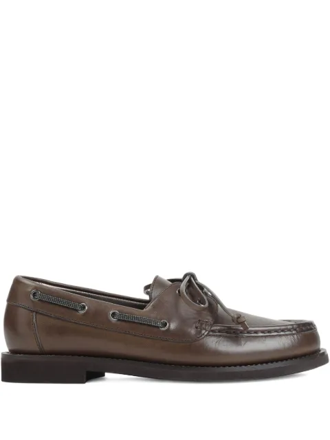 Brunello Cucinelli leather loafers Brown MZFLG3069PC7284