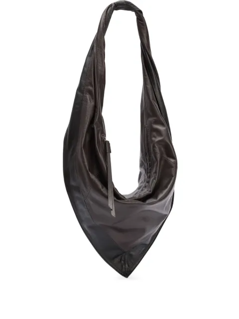 LEMAIRE small scarf extended handle bag in leather Black BG0188LL0075