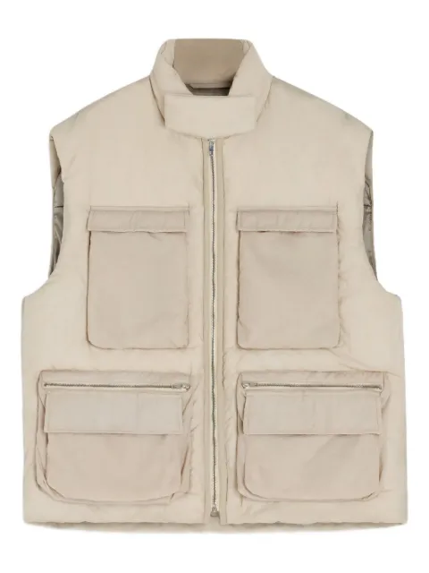 LEMAIRE quilted pocket gilet Neutrals OW1155LF1301