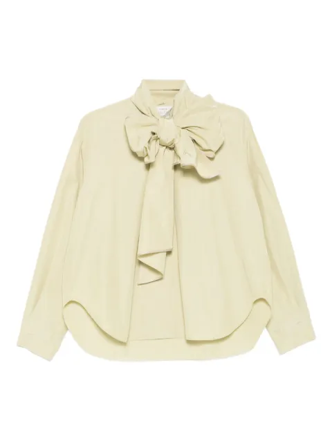 Forte Forte bow-detailed shirt Green 14400MYSHIRT
