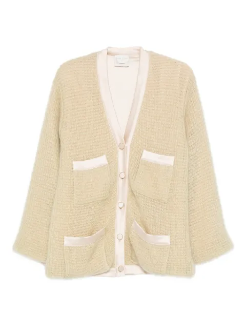 Forte Forte waffle-knit pocket cardigan Green 14441MYKNIT