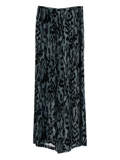 Forte Forte animal-print trousers Blue 14416MYPANTS