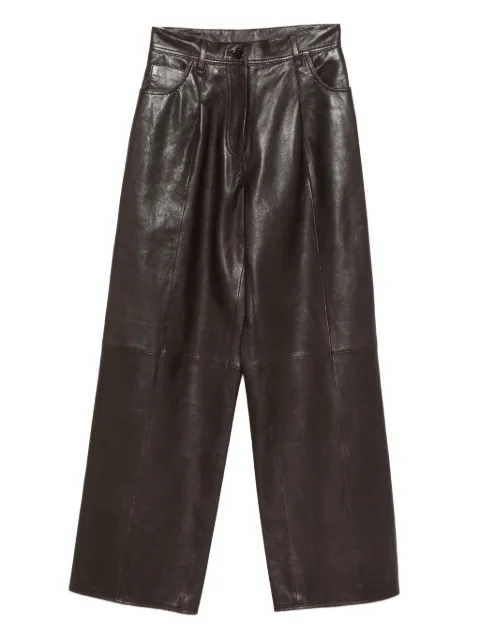 Forte Forte leather trousers Brown 14311MYPANTS