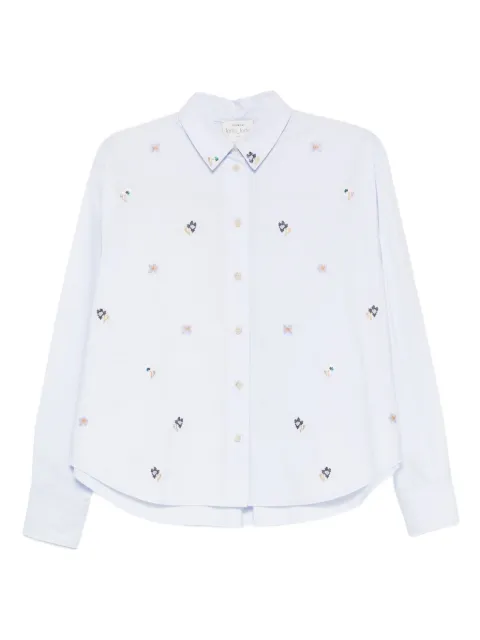 Forte Forte floral-embroidered shirt Blue 14403MYSHIRT
