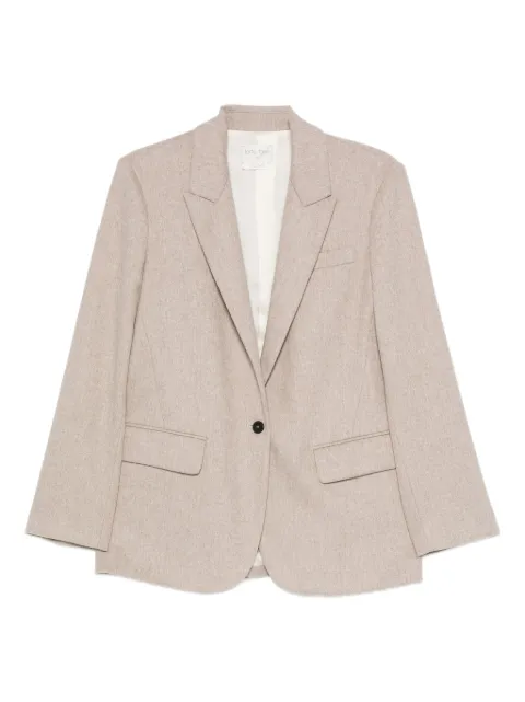 Forte Forte single-breasted peak-lapels blazer Neutrals 14318MYJACKET