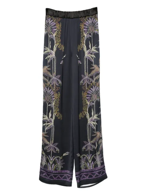 Forte Forte floral-embroidered trousers Blue 14409MYPANTS