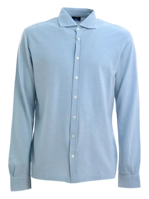 Barba long-sleeve button-down shirt Blue 7880160582